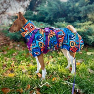 PRZECIWDESZCZOWA KURTKA PŁASZCZYK DLA BASENJI PICASSO